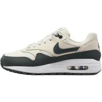Nike Air Max 1 Комфортная Амортизация Дышащие Низкие Кроссовки для Беговых Занятий Детские Бежево-Зеленые