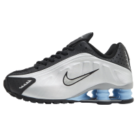 Nike Shox R4 Low Топ Повседневные Беговые Кроссовки Мужские Серебристо-Черные Синие