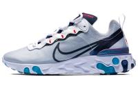 Nike React Element 55 Ткань Амортизация Баланс Низкий Верх Повседневные Беговые Кроссовки Женские Синие Серые