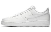 Nike Air Force 1 07 Кожа Устойчивая к истиранию Низкие Кроссовки для скейтбординга Мужские Чисто Белые