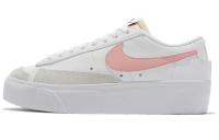 Nike Blazer Платформа Синтетическая кожа Удобные Низкие Кроссовки для скейтбординга Женские Белые