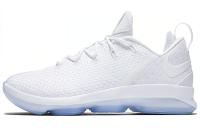 Nike Lebron 14 Амортизация Поддержка Низкий Верх Баскетбольные Кроссовки для Игры Мужские Белые