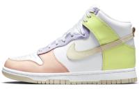 Nike Dunk High 'Кашемир' Высокие Кроссовки для скейтбординга Женские Белый Розовый Желтый