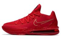 Nike Lebron 17 Амортизация Противоскользящие Низкие Баскетбольные Кроссовки Мужские Золото Красный Азиатская Версия
