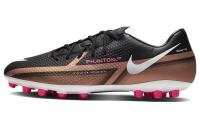 Nike AG Искусственная трава Противоскользящее и Износостойкое Покрытие Футбольные бутсы Унисекс Черный Золотой Белый