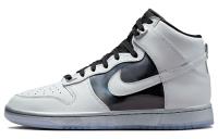 Nike Dunk High Топ Скейтборд Кроссовки Женские Белые Серебряные