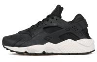 Nike Air Huarache Run Кожа Нескользящие Легкие Низкие Беговые Кроссовки Женские Черные