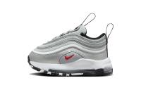 Nike Air Max 97 Амортизация Износостойкий MID Топ Обувь для малышей Серый Белый Для младенцев и малышей