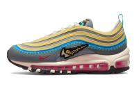Nike Air Max 97 Устойчивые к истиранию Амортизирующие Низкие Кроссовки для Беговых Занятий Детские Серые Желтые