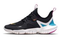Nike Free Rn 5,0 Устойчивые к истиранию Низкие Детские Беговые Кроссовки Черно-Белые