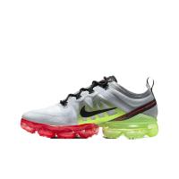 Nike VaporMax 2019 Ткань Низкий Верх Амортизирующие Повседневные Беговые Кроссовки Мужские Красный Желтый Цветовые Блоки