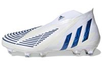 Adidas PREDATOR EDGE FG Твердый Грунт Устойчивые к Износу Футбольные Бутсы Мужские Белый Синий