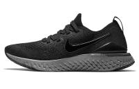 Nike Epic React Flyknit 2 Комфортные Низкие Кроссовки для Беговых Занятий Детские Черные Подростковые