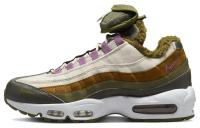 Nike Air Max 95 Текстиль Кожа Низкий Верх Повседневная Обувь Мужская Зеленая