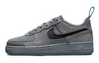 Nike Air Force 1 Замша Амортизация Низкие Кеды для Скейтбординга Детские Серые
