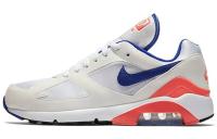 Nike Air Max 180 Амортизация Поддержка Низкий Верх Воздушная Подушка Беговые Кроссовки Унисекс Белый Синий и Оранжевый
