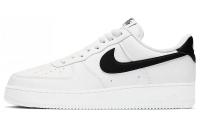 Nike Air Force 1 'Белый и Черный' Кожа Противоскользящие Низкие Кроссовки для скейтбординга Мужские Белый Черный