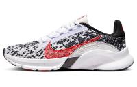 Nike SuperRep Go 3 NN FK 'Белый Picante Красный' Амортизация Противоскользящие Низкие Кроссовки для тренировок Женские