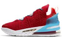 Nike Lebron 18 Low Топ Баскетбольные кроссовки для игры Унисекс Красный синий
