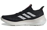 Adidas SenseBounce+ Амортизаторы Slip-resistant Низкий Топ Марафон Беговые кроссовки Женские Черный Белый Розовый