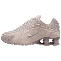 Nike Shox R4 Кожа Дышащий Поддержка Низкий Верх Повседневные Беговые Кроссовки Женские Серые
