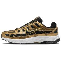 Nike P 6000 противоскользящие и дышащие низкие повседневные беговые кроссовки для мужчин черный с золотым
