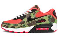 Nike Air Max 90 Low Топ Амортизирующие Беговые Кроссовки Унисекс Черный Красный