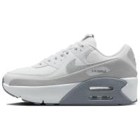 Nike Air Max 90 Устойчивые к истиранию Низкие Повседневные Кроссовки Женские Белые Серые