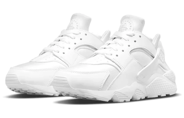 Nike Air Huarache Сетка Текстиль Кожа Низкие Повседневные Городские Кроссовки для Бега Женские Белые