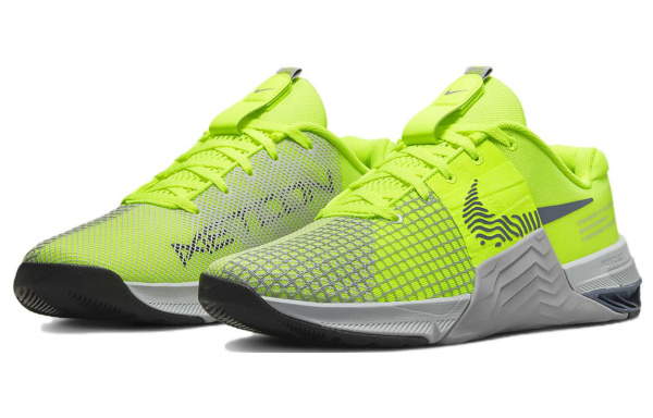 Nike Metcon 8 Удобные Амортизирующие Противоскользящие Низкие Кроссовки для Тренировок Мужские Серые Зеленые
