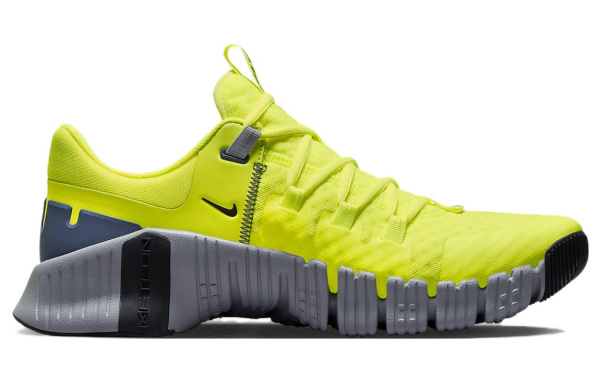 Nike Free Metcon 5 Амортизация Противоскользящие Низкие Кроссовки для тренировок Мужские Желто-серые