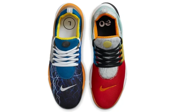 Nike Air Presto 'What The' Сетка Удобная Устойчивая к истиранию Низкая Повседневная Обувь Унисекс Красная Синяя Серый
