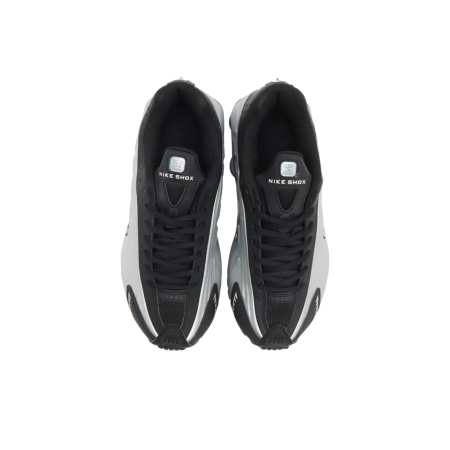 Nike Shox R4 Low Топ Повседневные Беговые Кроссовки Мужские Серебристо-Черные Синие