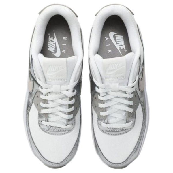 Nike Air Max 90 Устойчивая к истиранию Низкая Повседневная Обувь Женская Белая