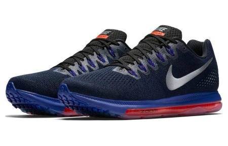 Nike Zoom All Out Амортизация Противоскользящие Дышащие Низкие Беговые кроссовки Мужские Синие и Серебряные