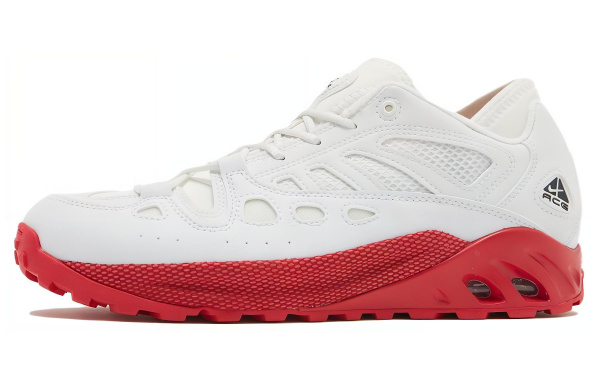 Nike ACG Air Exploraid Удобная Круглая Нога Устойчивая к Износу Низкая Обувь для Альпинизма Мужская Белая и Красная