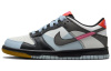 Nike Dunk Slip-Resistant Abrasion-Resistant Low-Top Винтажные Баскетбольные Кроссовки Белый Синий Черный
