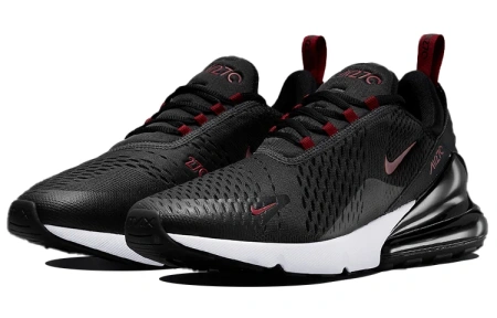 Nike Air Max 270 Сетка Текстиль Низкие Повседневные Мужские Кроссовки Черные Красные