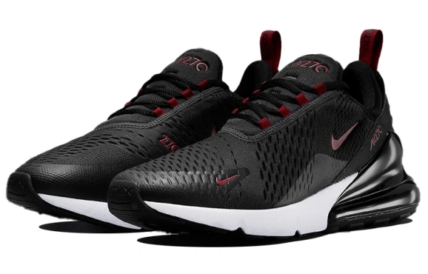 Nike Air Max 270 Сетка Текстиль Низкие Повседневные Мужские Кроссовки Черные Красные