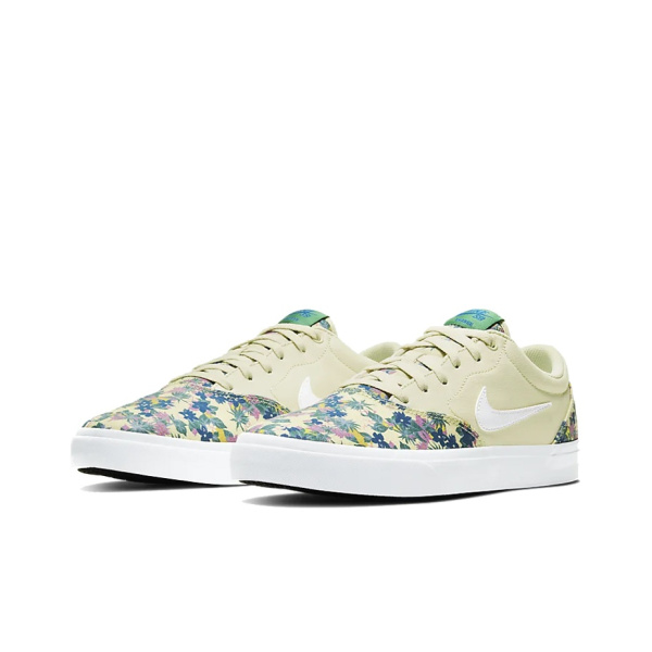 Nike SB Charge CNVS PRM Комфортная Обувь для Скейтбординга Низкие Кроссовки Мужские Бежевые Желтые