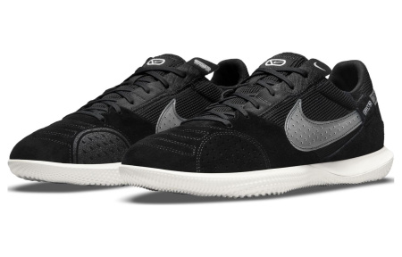 Nike Streetgato IC In Для помещений Противоскользящие Устойчивые к истиранию Футбольные бутсы Мужские Черные