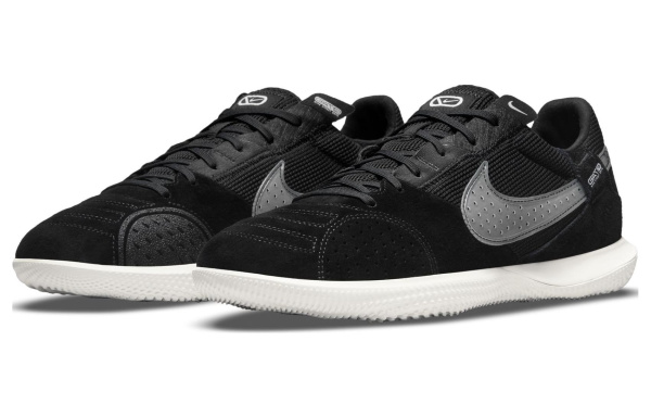 Nike Streetgato IC In Для помещений Противоскользящие Устойчивые к истиранию Футбольные бутсы Мужские Черные