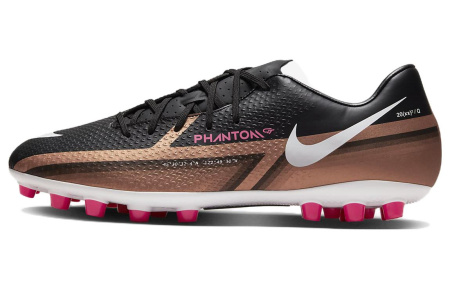 Nike AG Искусственная трава Противоскользящее и Износостойкое Покрытие Футбольные бутсы Унисекс Черный Золотой Белый