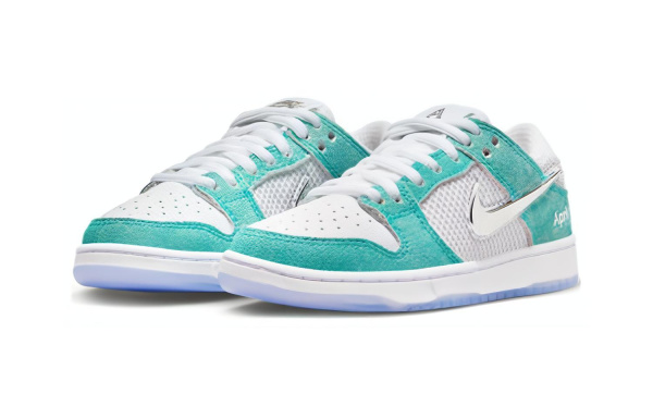 Апрель SKATEBOARDS X Nike Dunk SB противоскользящие устойчивые к истиранию низкие детские скейтборды белый зеленый