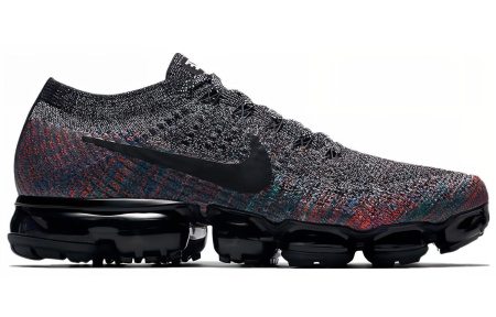 Nike VaporMax Flyknit Low Повседневные беговые кроссовки для женщин черные и красные