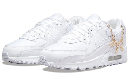 Nike Air Max 90 Low Топ Повседневные беговые кроссовки Женские Белые