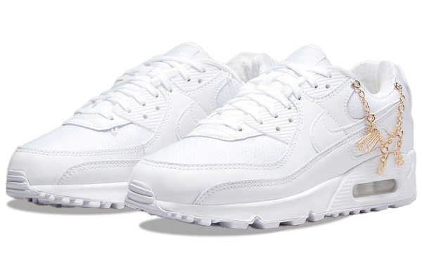 Nike Air Max 90 Low Топ Повседневные беговые кроссовки Женские Белые