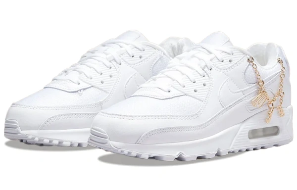 Nike Air Max 90 Low Топ Повседневные беговые кроссовки Женские Белые