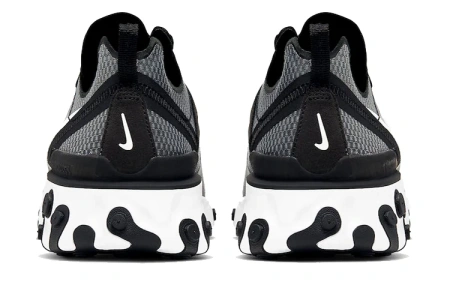 Nike React Element 55 Ткань Anti-Slip Легкий Низкий Верх Повседневные Беговые Кроссовки Унисекс Черный Белый