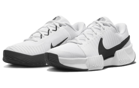 Nike GP Challenge Pro Устойчивые к истиранию Кроссовки для тенниса с низким верхом Женские Белые Черные